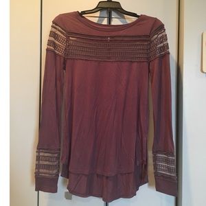 Long sleeve high low shirt
